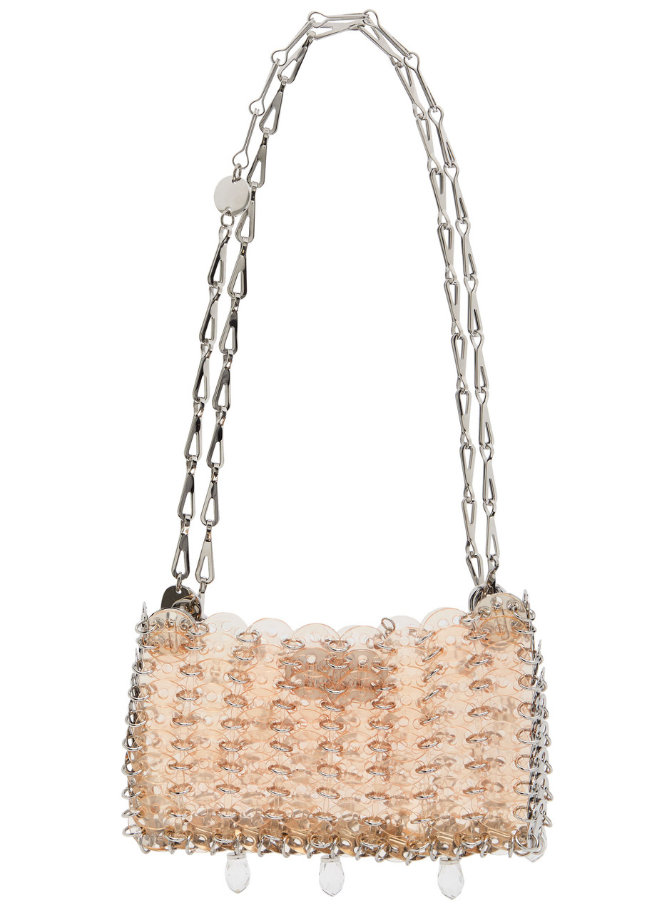RABANNE 1969 Nano crystal-embellished resin shoulder bag | Harvey