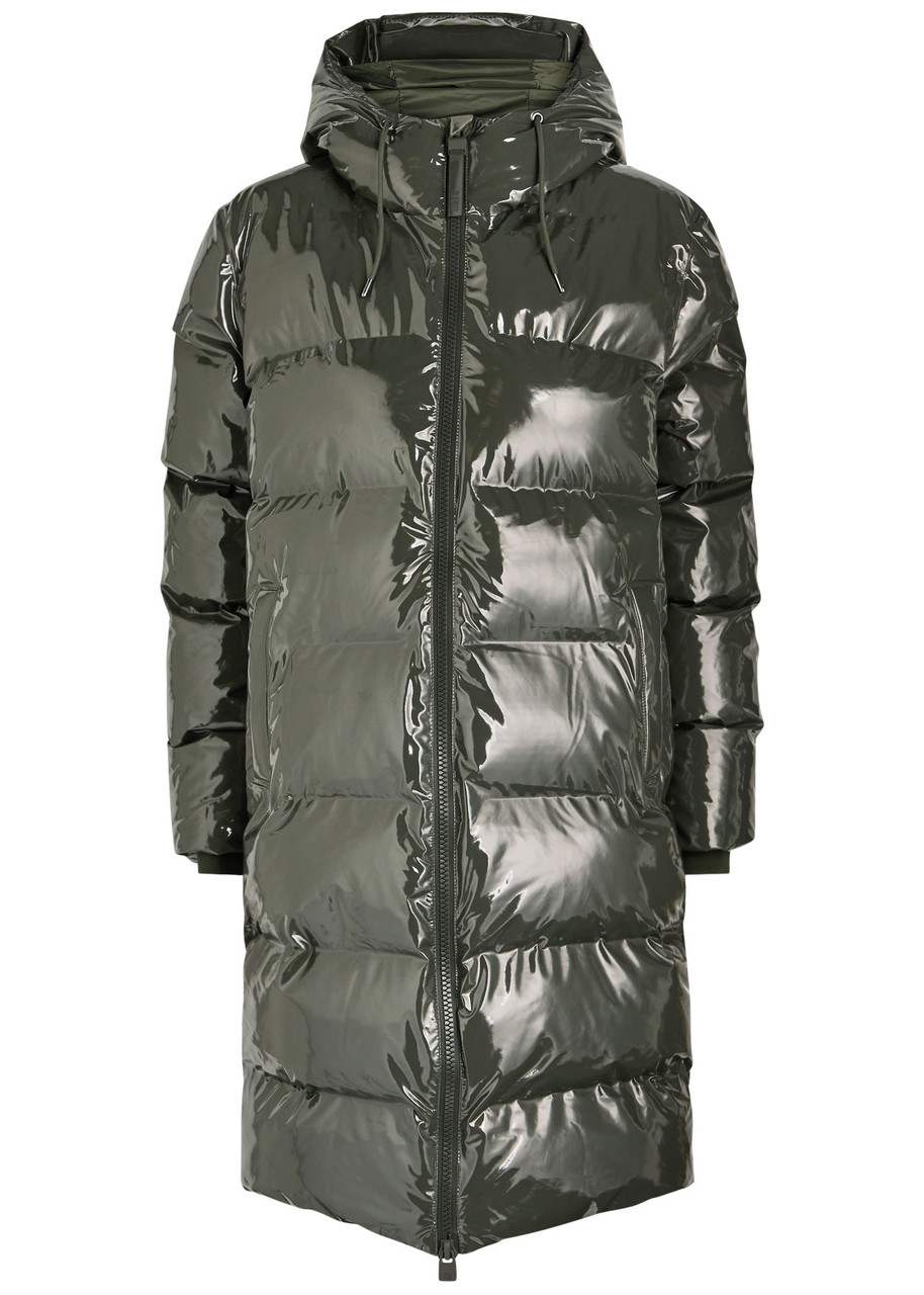 RAINS Alta long quilted coated waterproof jacket | Harvey Nichols