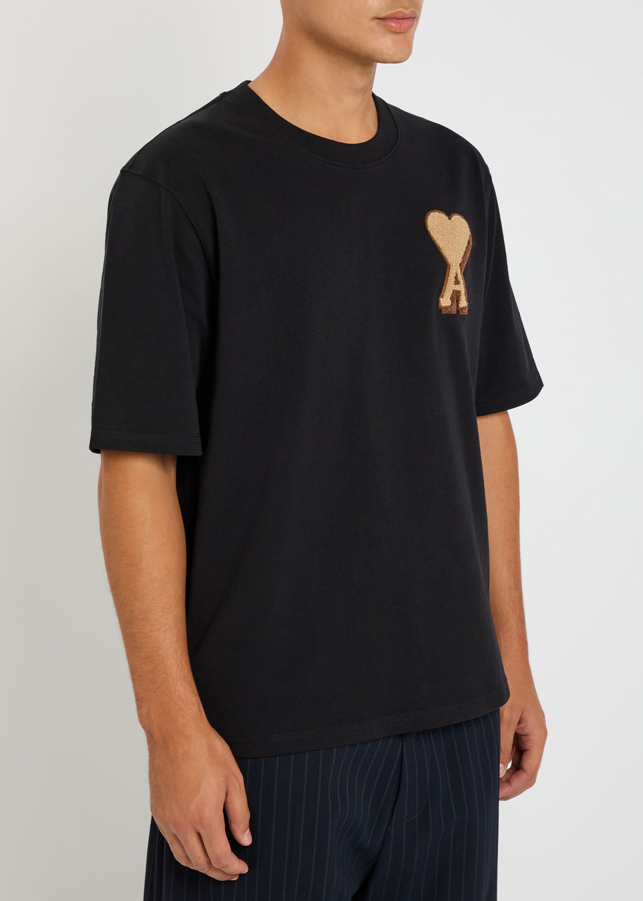 AMI PARIS Logo-appliquéd cotton T-shirt | Harvey Nichols