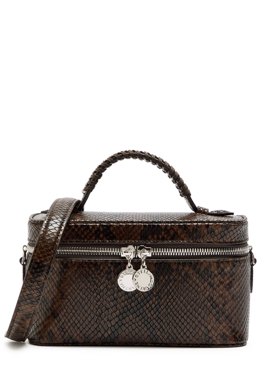 STELLA MCCARTNEY Falabella python-effect faux leather vanity case