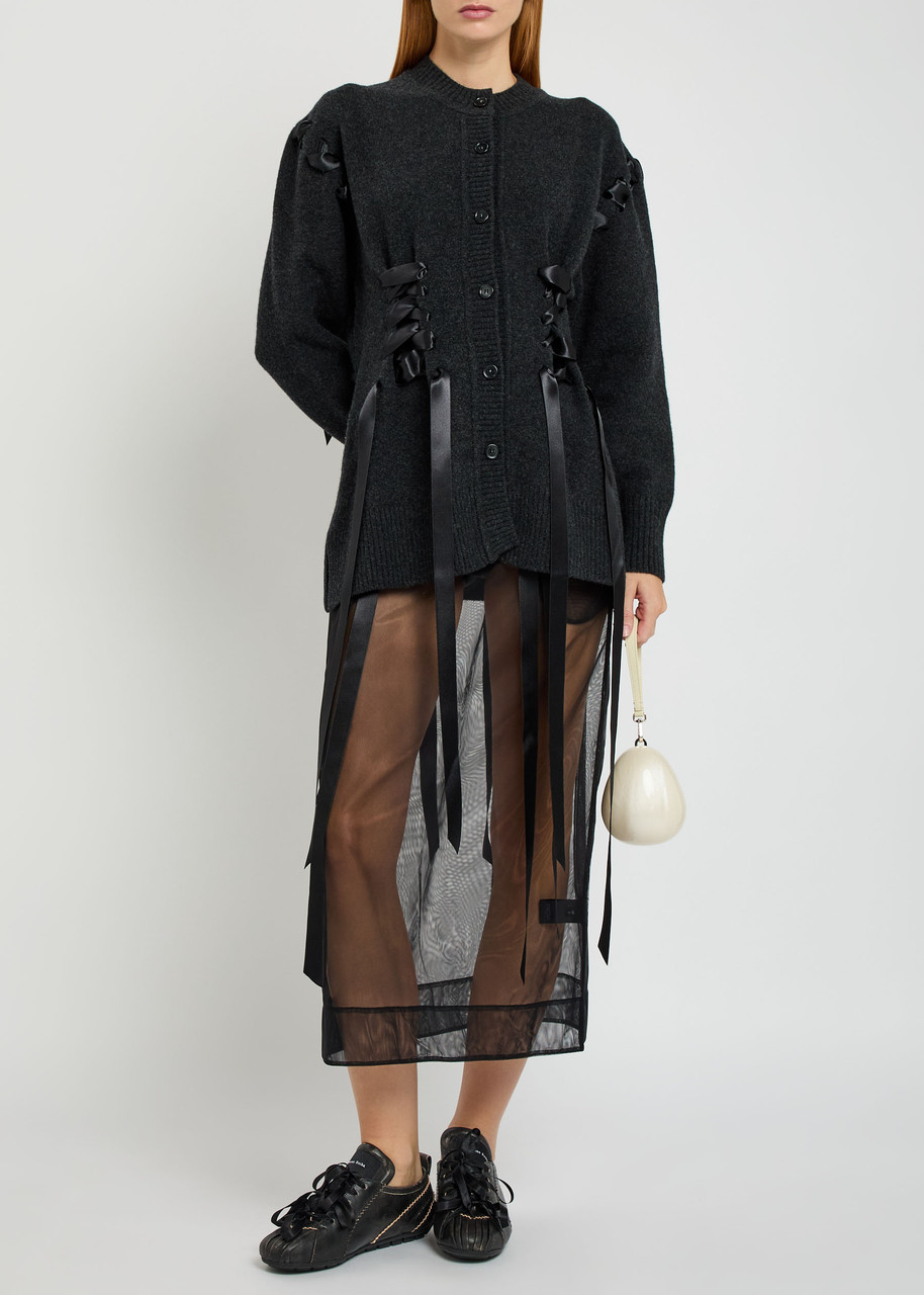SIMONE ROCHA Corset wool-blend cardigan | Harvey Nichols
