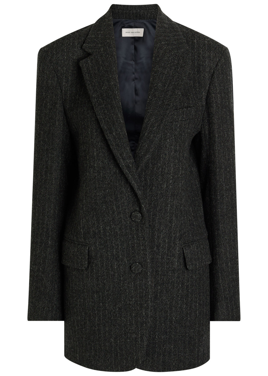 DRIES VAN NOTEN Basti pinstriped wool blazer | Harvey Nichols