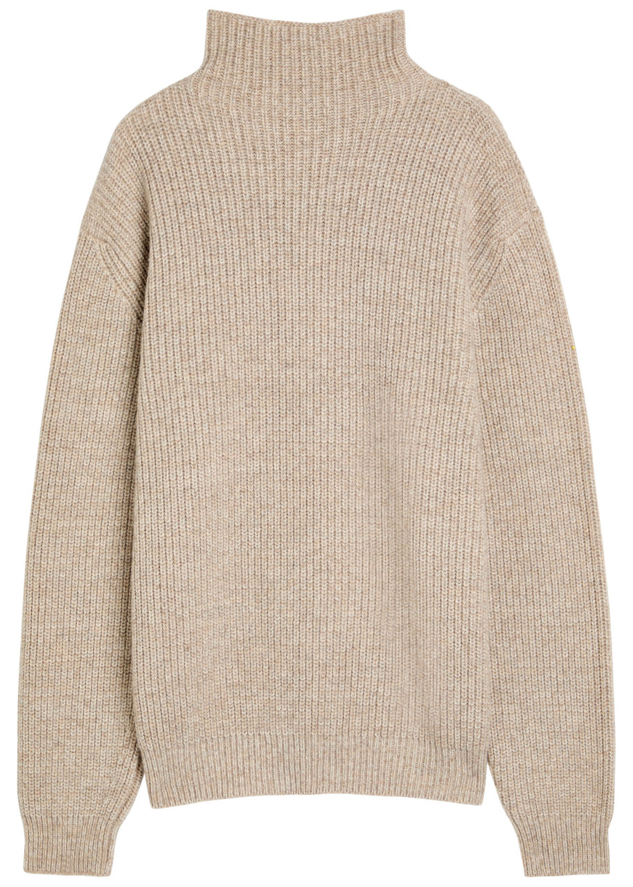 LEMAIRE High neck ribbed alpaca-blend jumper | Harvey Nichols
