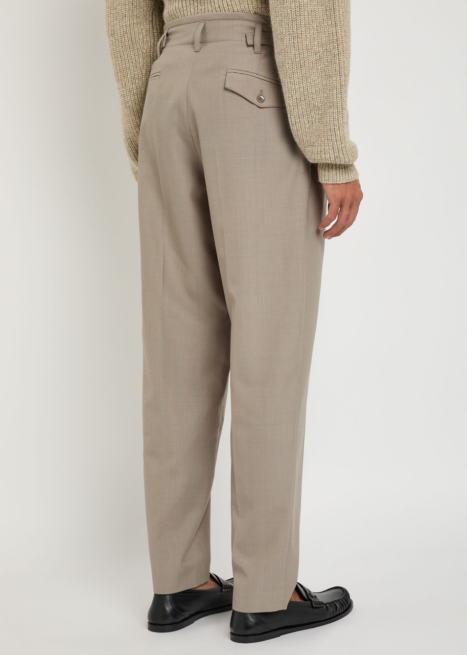 LEMAIRE Pleated tapered-leg trousers | Harvey Nichols