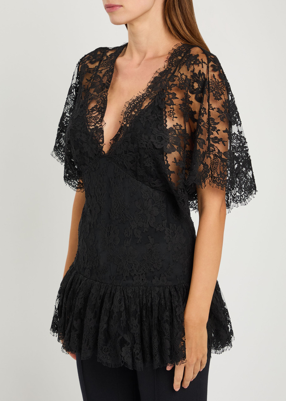 CHLOE Floral guipure lace top | Harvey Nichols