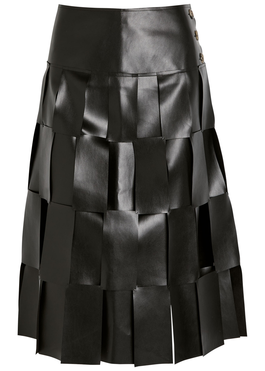 A.W.A.K.E MODE Laser-cut faux leather midi skirt | Harvey Nichols