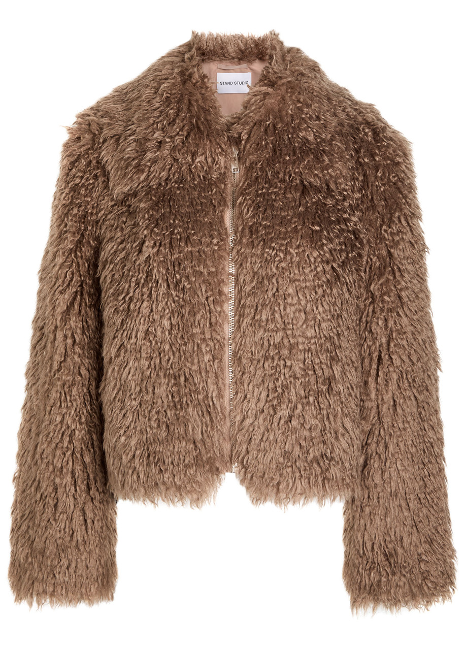 STAND STUDIO Zaylee faux fur jacket | Harvey Nichols
