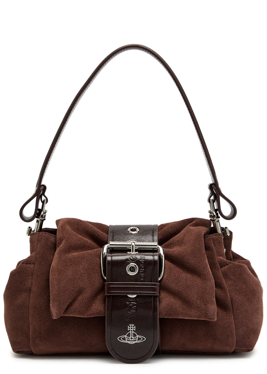 VIVIENNE WESTWOOD Hazel Treasure suede shoulder bag | Harvey Nichols