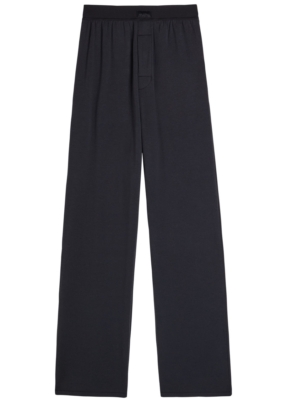 【新品】<N.ハリ>SLIM STRAIGHT SLACKS 38 BLK SKIMS Modal-blend wide-leg trousers | Harvey Nichols