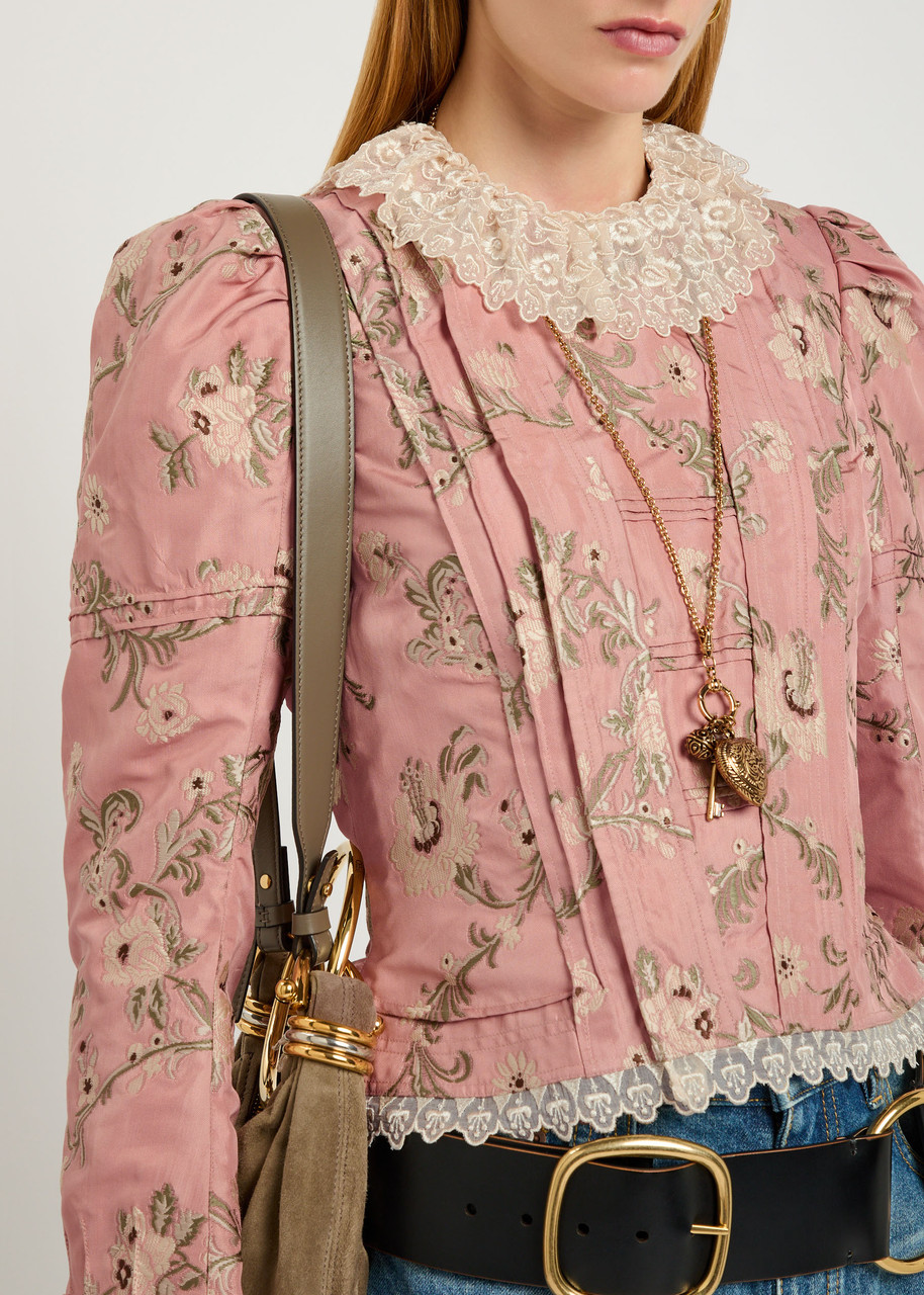 CHLOE Floral-jacquard silk-blend jacket | Harvey Nichols
