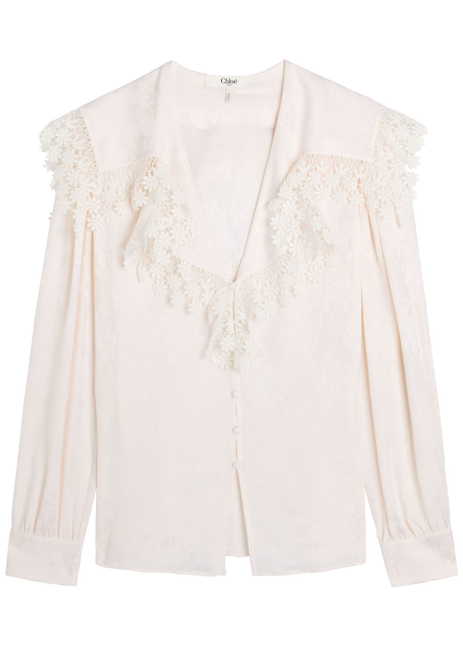 hidden heart blouse  ホワイト 100/-KHADI STOLE DETAIL BLOUSE(XS White): Vintage｜Special Price