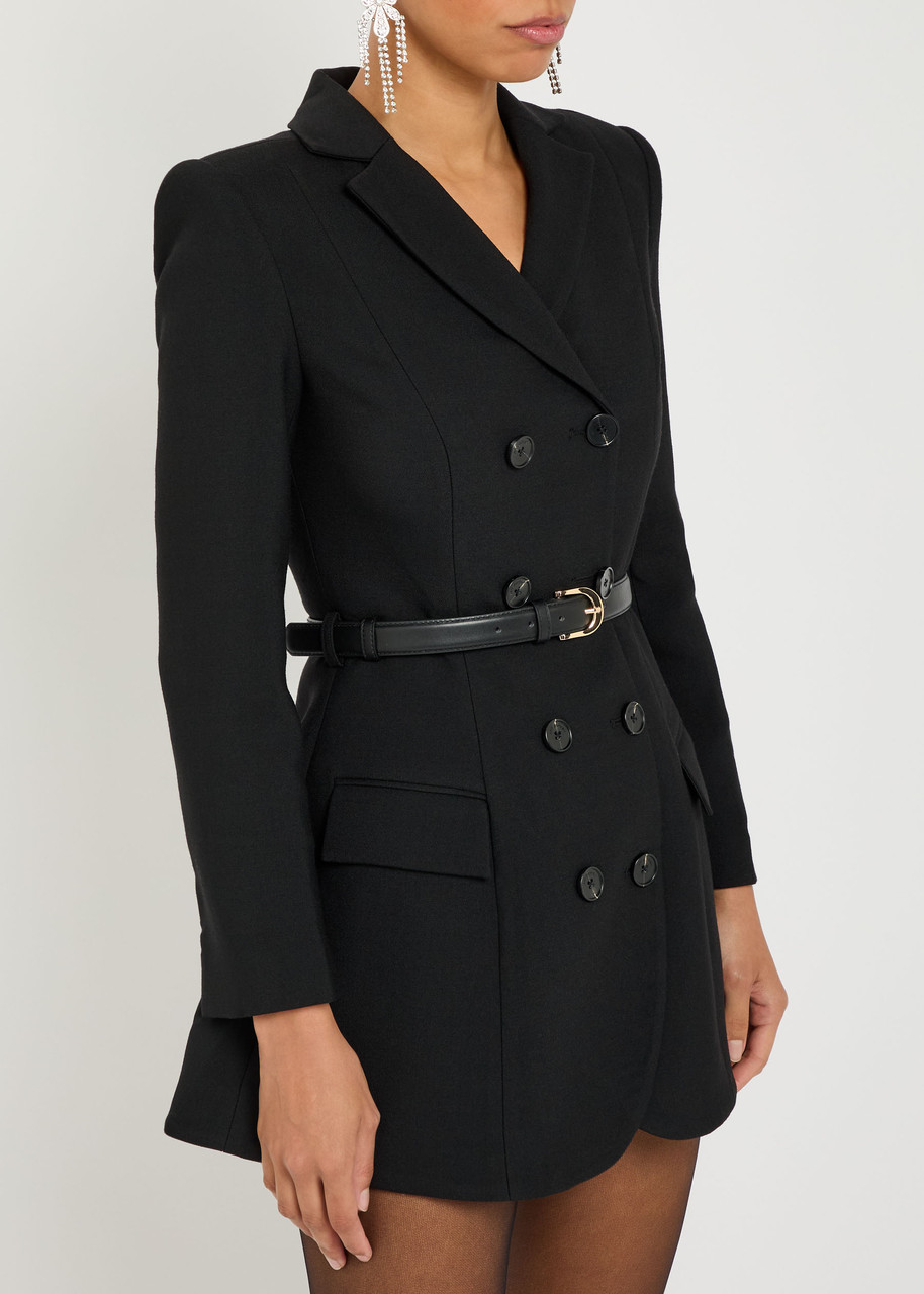 SELF-PORTRAIT Double-breasted wool-blend mini dress | Harvey Nichols