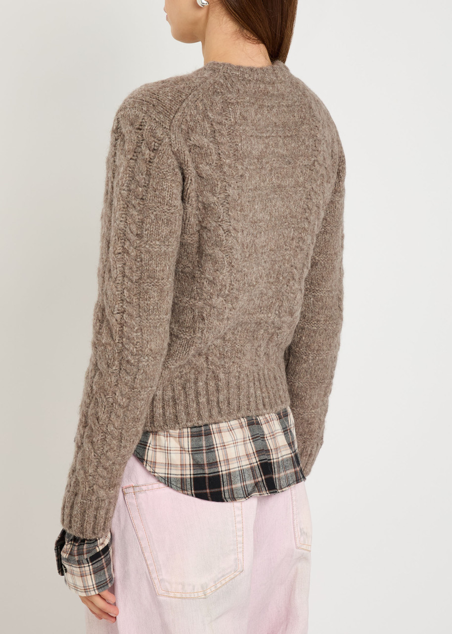 ACNE STUDIOS Shirt-effect wool-blend cardigan | Harvey Nichols