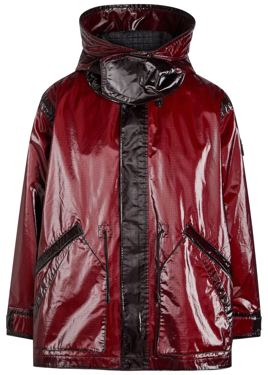 STONE ISLAND Prismatic-effect quilted ripstop cotton parka