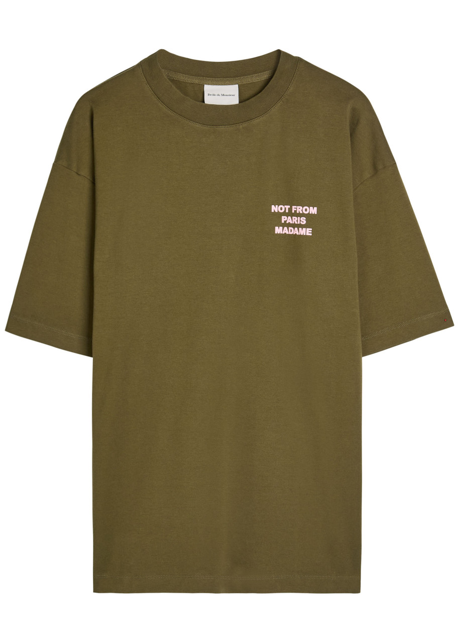 DRÔLE DE MONSIEUR Le T-shirt Slogan printed cotton T-shirt 