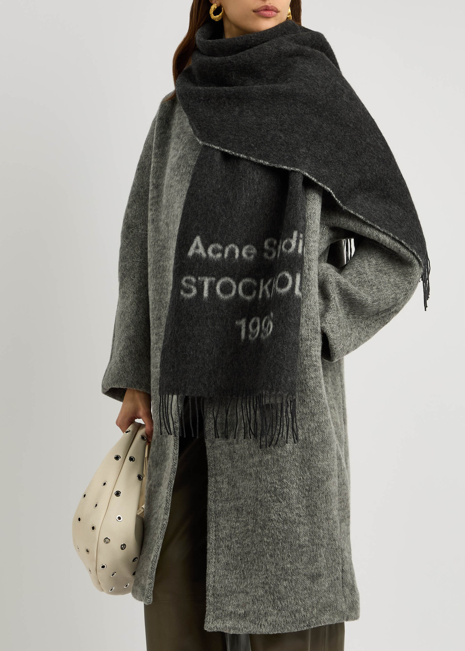 ACNE STUDIOS Venus 1996 logo-intarsia wool scarf | Harvey Nichols