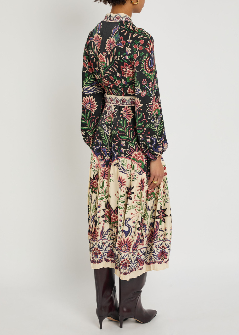 slim fit dress slacks Farm Rio Cream Rococo Flowers Lace Maxi Dress, Rococo Flowers Cream / Xs