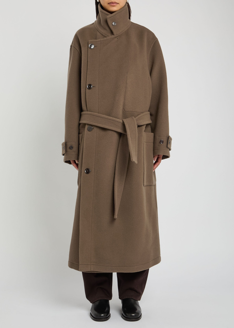 LEMAIRE Wrap belted wool coat | Harvey Nichols