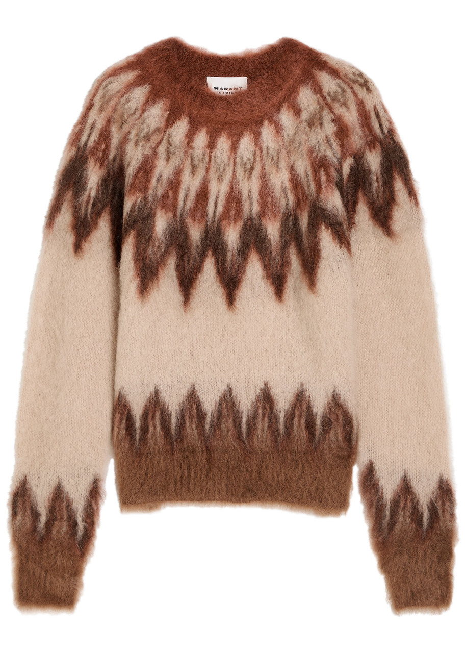 ISABEL MARANT ÉTOILE Natania Fair Isle mohair-blend jumper