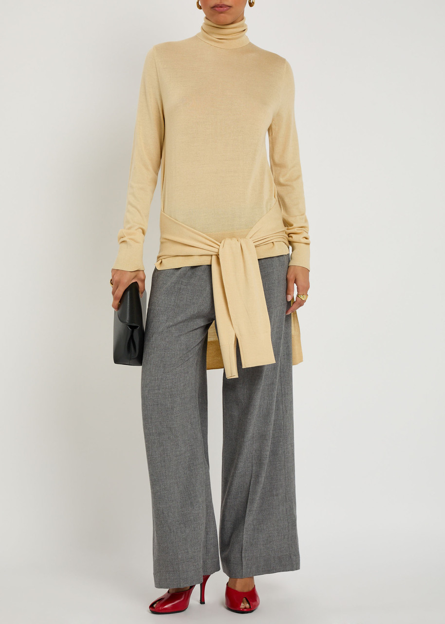 TOTEME Double-sleeve wool and silk-blend top | Harvey Nichols
