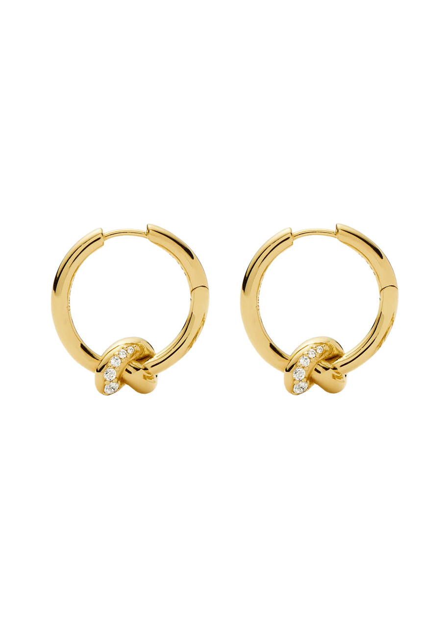 MISSOMA X Lucy Williams knot 18ct gold vermeil small hoop earrings