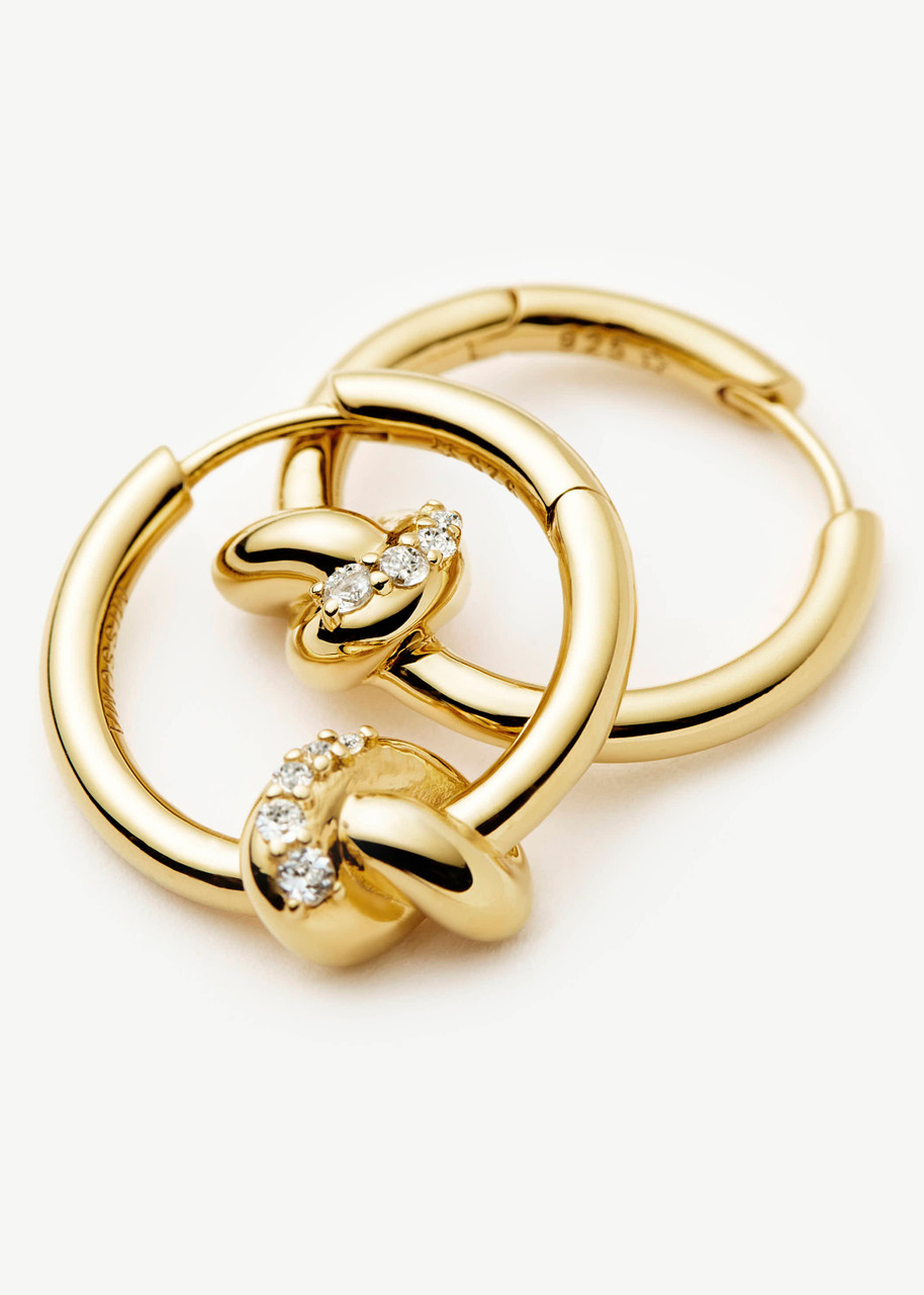 MISSOMA X Lucy Williams knot 18ct gold vermeil small hoop earrings