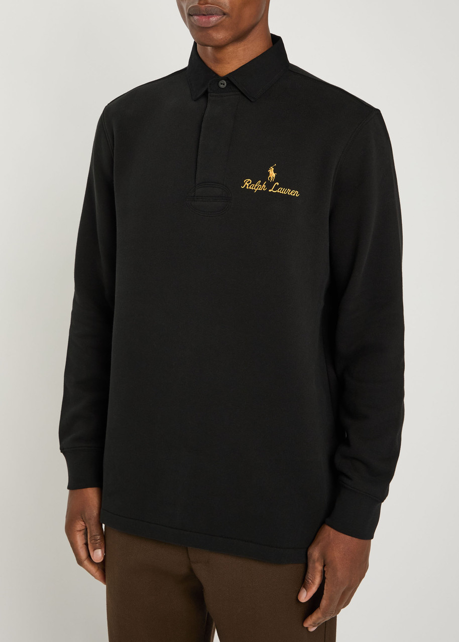 POLO RALPH LAUREN Logo-embroidered cotton-blend polo sweatshirt