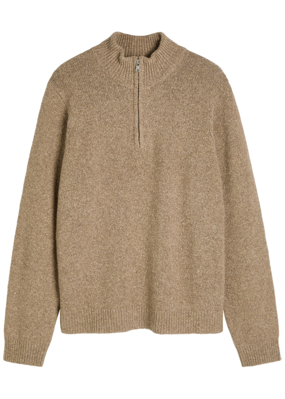 WON HUNDRED Viaan half-zip wool and silk-blend jumper | Harvey Nichols