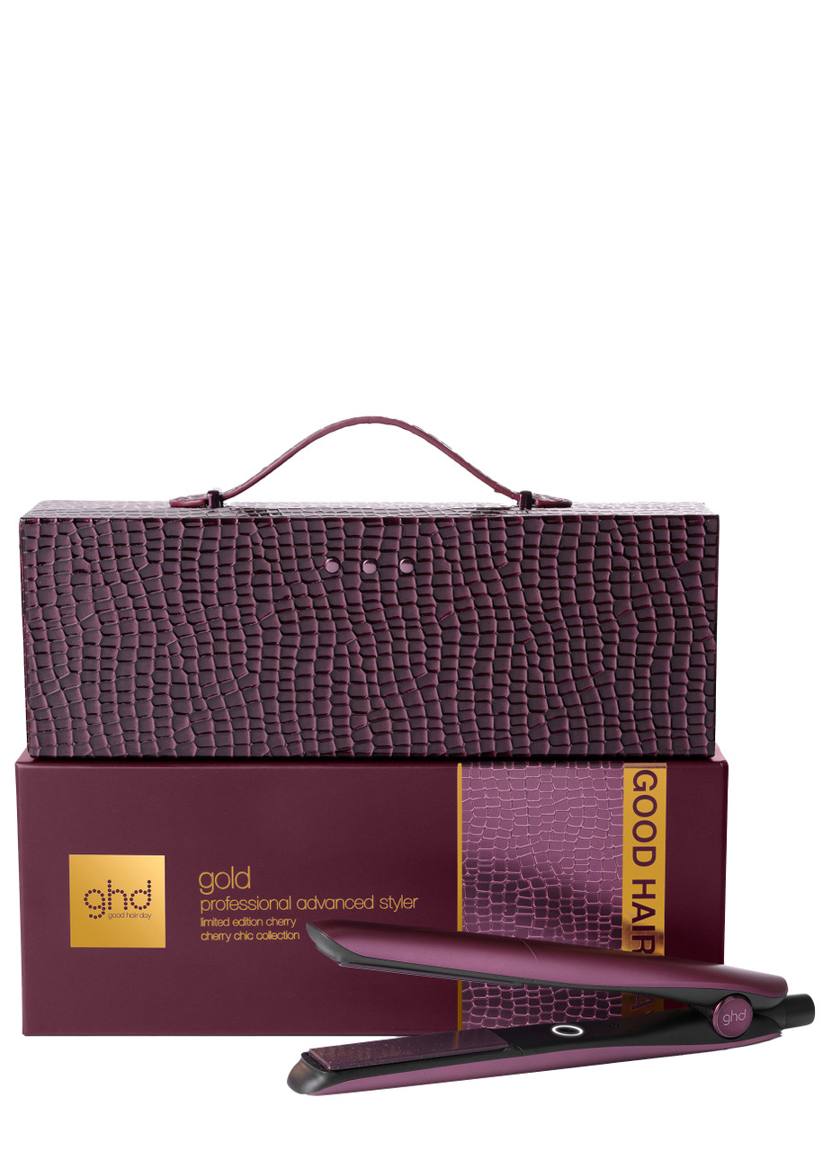 GHD Gold Hair Straightener in Cherry Chic (Worth £259) | Harvey