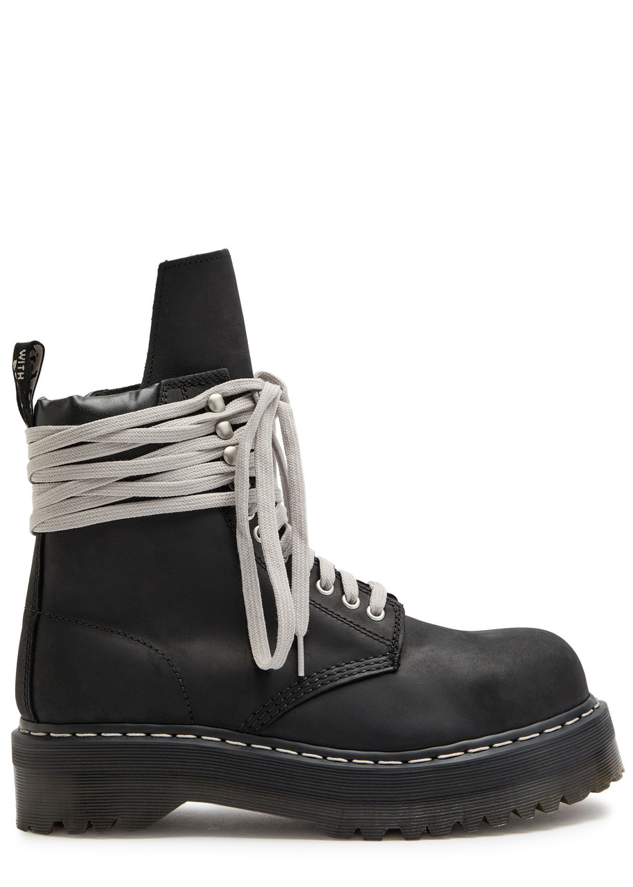 RICK OWENS X Dr. Martens Steel Toe Quad leather boots | Harvey Nichols
