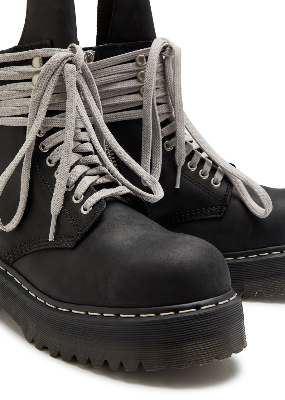 RICK OWENS X Dr. Martens Steel Toe Quad leather boots | Harvey Nichols