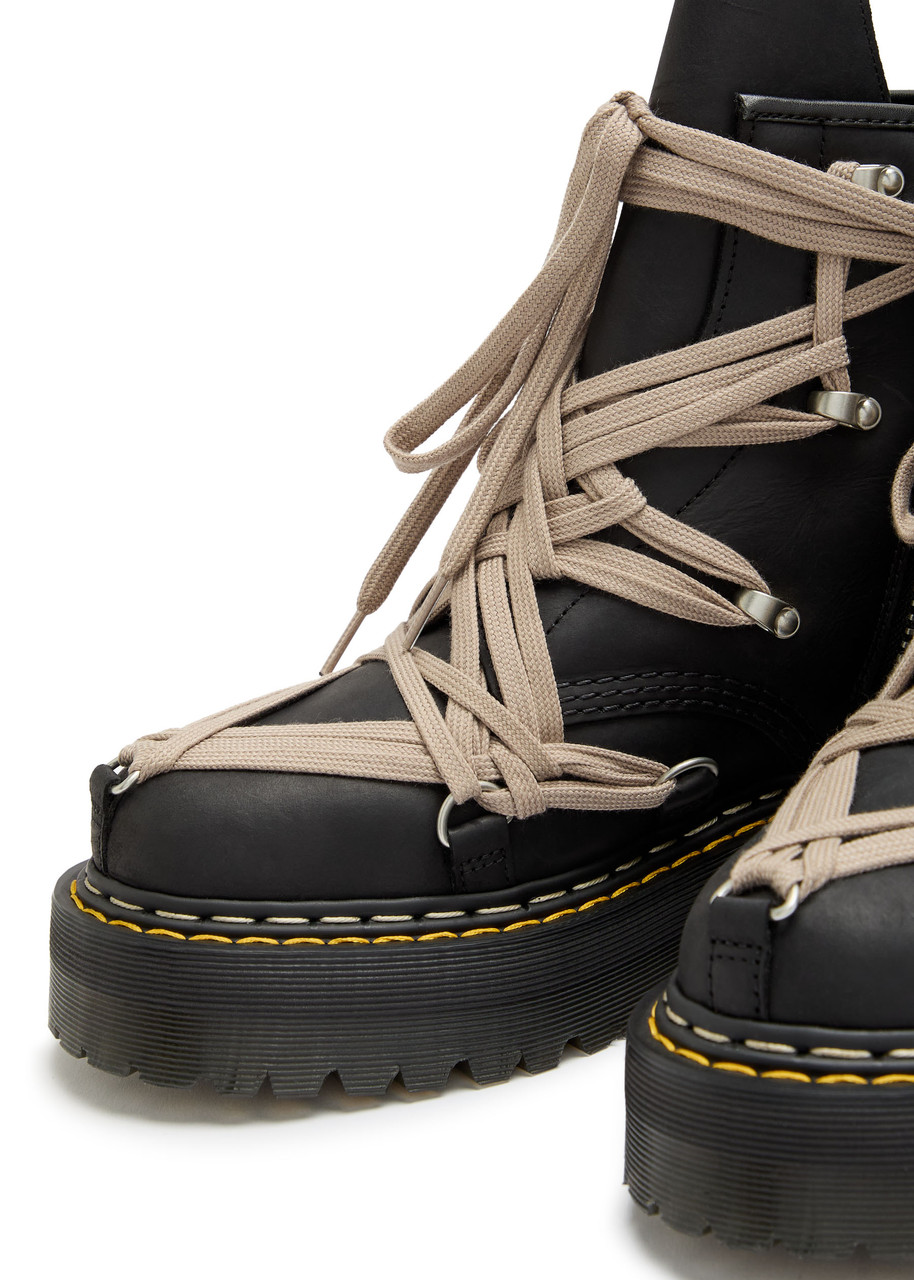 RICK OWENS X Dr. Martens Megalace Quad leather boots | Harvey Nichols