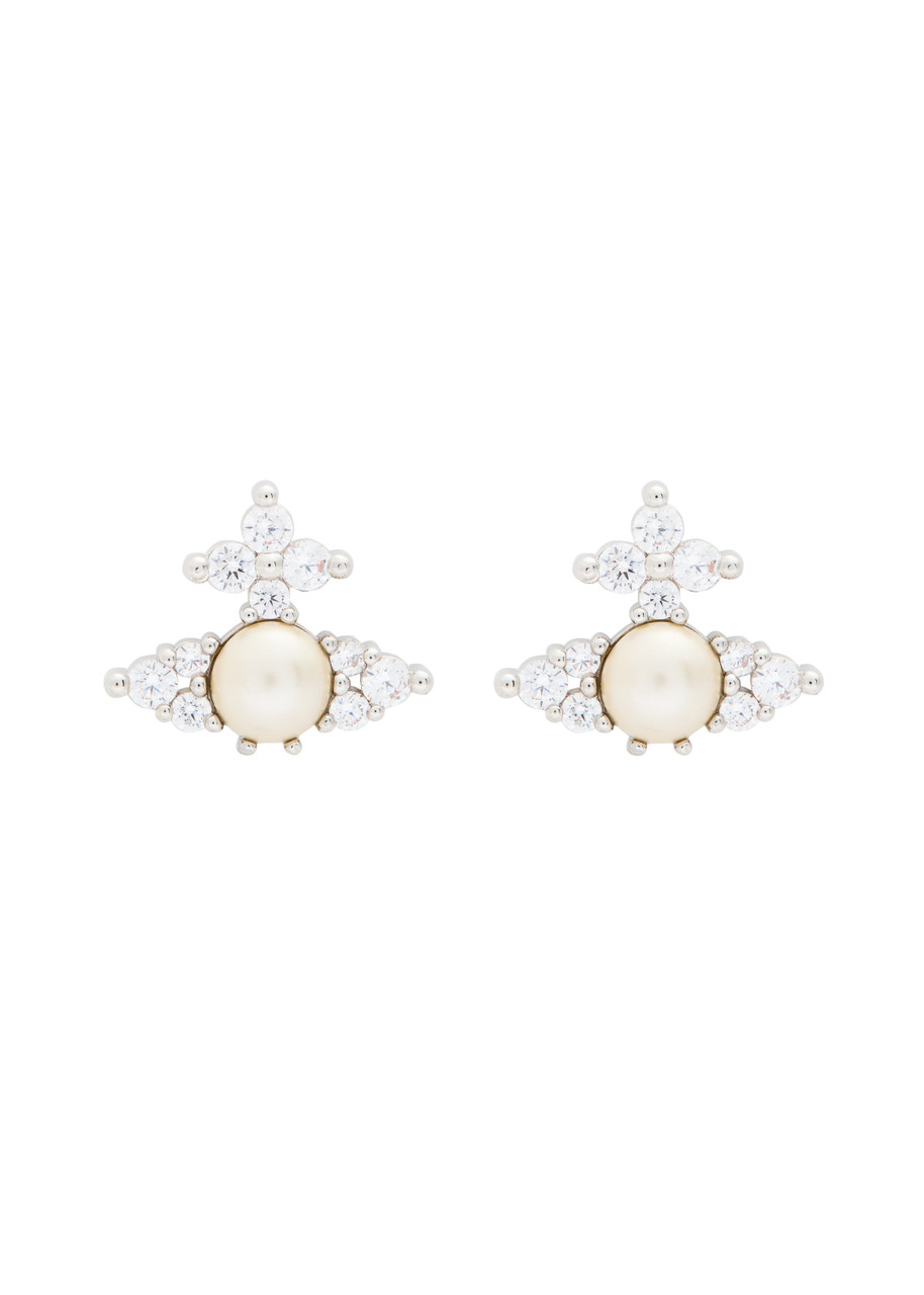VIVIENNE WESTWOOD Feodora embellished orb stud earrings | Harvey