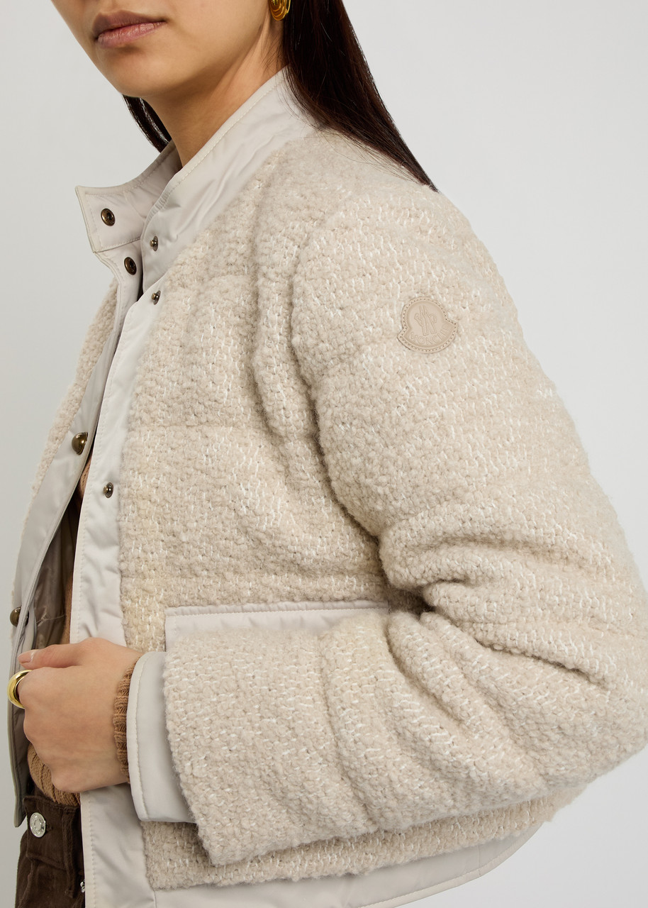 MONCLER Blandy padded bouclé jacket | Harvey Nichols