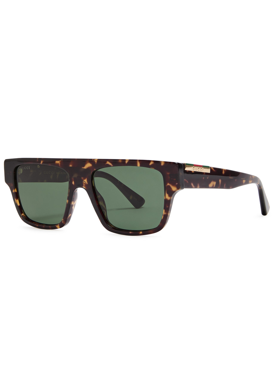 GUCCI Flattop square-frame sunglasses | Harvey Nichols