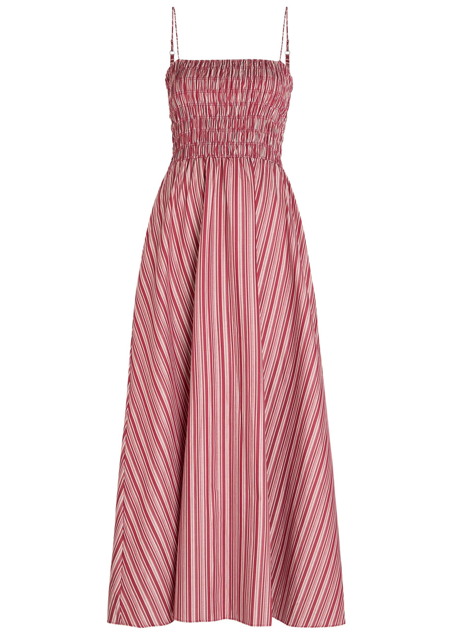 strapless open back dress Lydie Maxi Dress Red