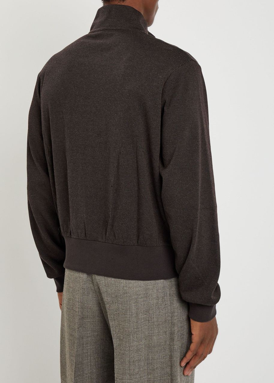 OUR LEGACY Mob striped cotton-blend track jacket | Harvey Nichols