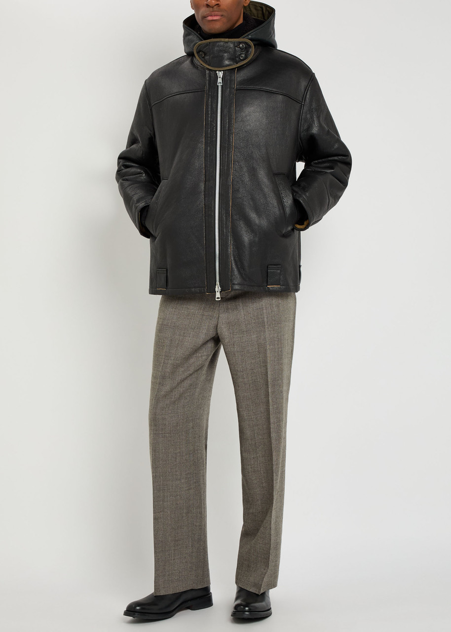 OUR LEGACY Blizzard hooded grained leather jacket | Harvey Nichols