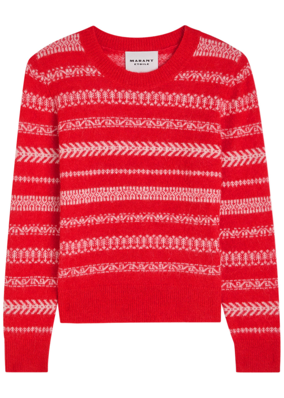 ISABEL MARANT ÉTOILE Amity fair isle brushed alpaca-blend jumper