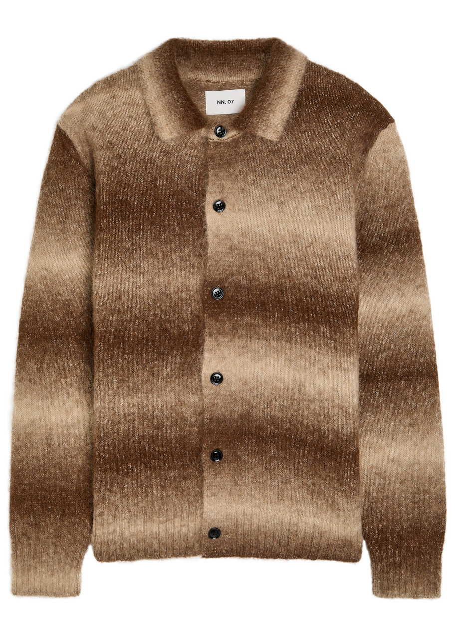 NN07 Alfie striped alpaca-blend cardigan | Harvey Nichols