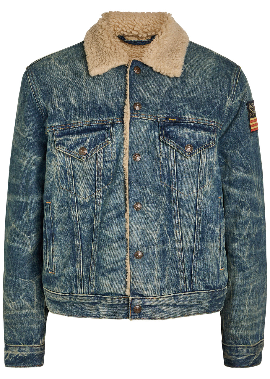 POLO RALPH LAUREN Fleece-lined denim trucker jacket | Harvey Nichols