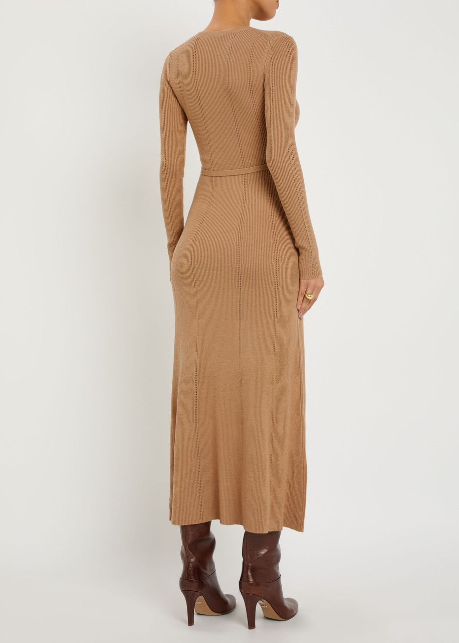 GABRIELA HEARST Imagene belted wool midi dress | Harvey Nichols