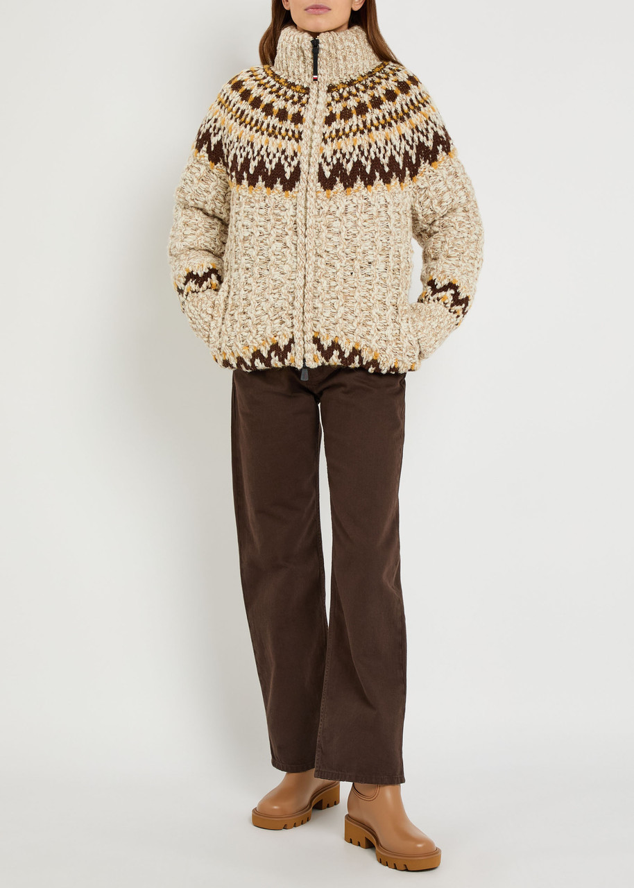MONCLER Fair Isle wool-blend jumper | Harvey Nichols