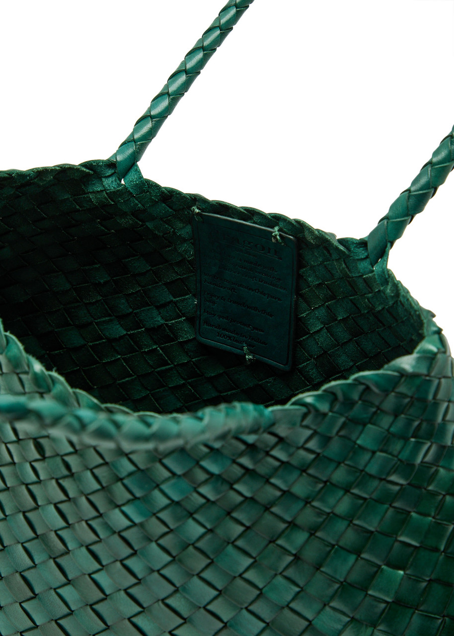 DRAGON DIFFUSION Santa Croce Big woven leather tote bag | Harvey