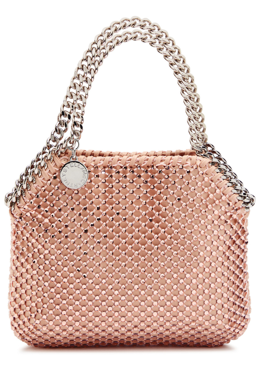 STELLA MCCARTNEY Falabella mini crystal-embellished satin top