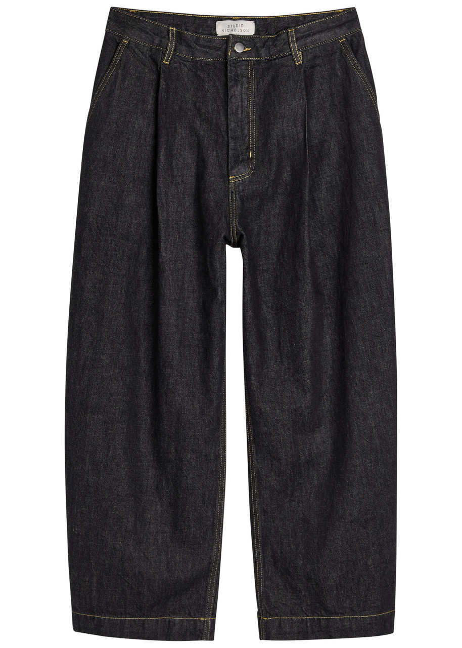 リーナマントルピース STUDIO NICHOLSON Single pleat wide-leg jeans | Harvey Nichols