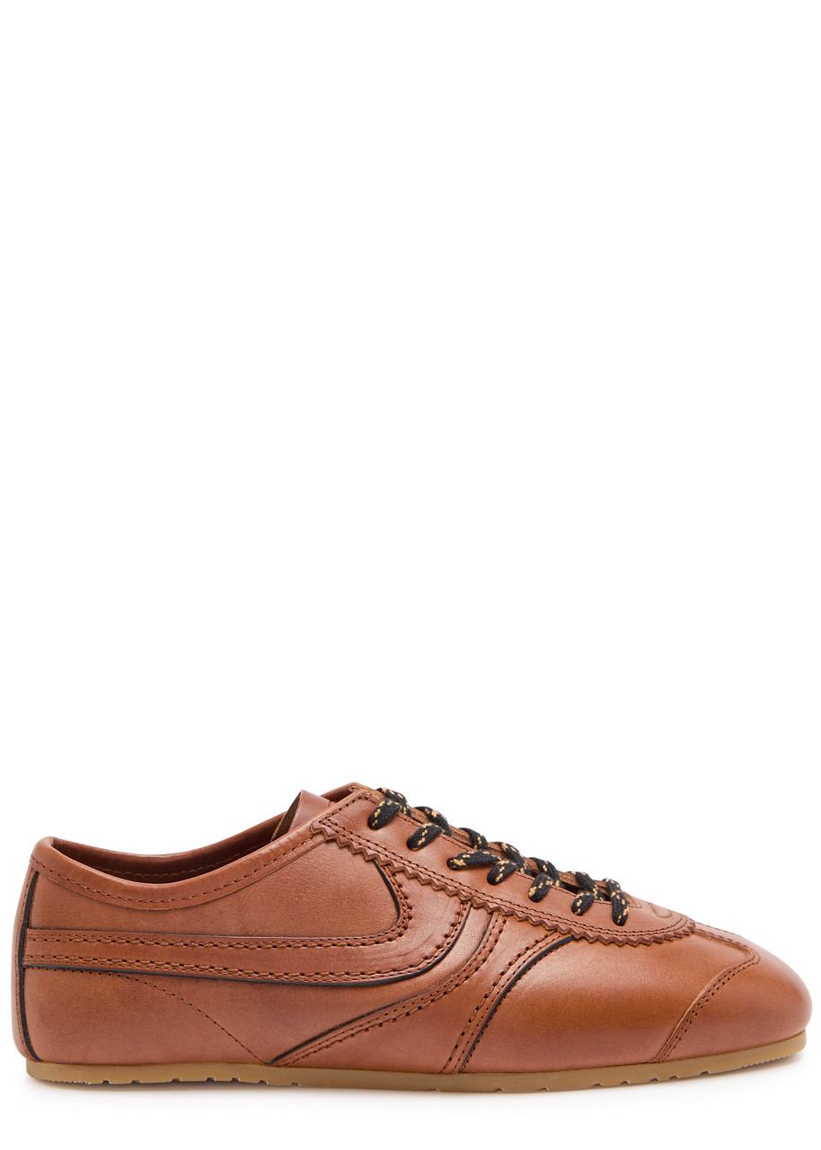 デ*ン様 Dries Van Noten 21AW Dries Van Noten Men's Dustin Suede Leather Dark Brown Low Top Sneakers