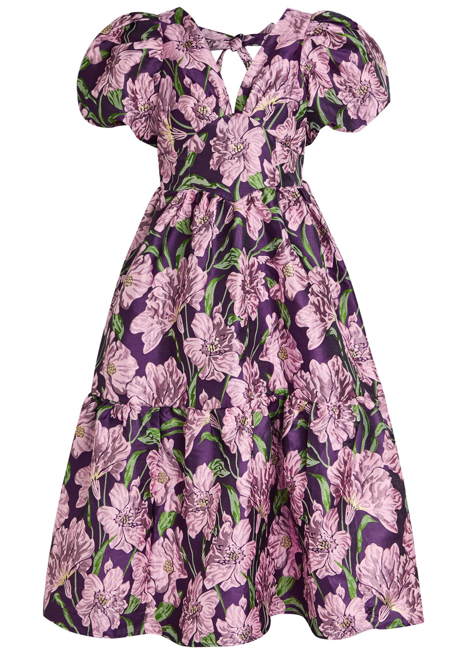SISTER JANE Floraison floral-jacquard woven midi dress | Harvey