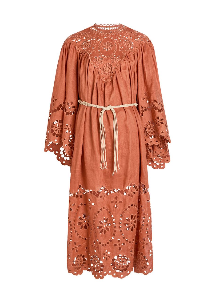 ZIMMERMANN Awaken embroidered woven yoki maxi dress | Harvey Nichols