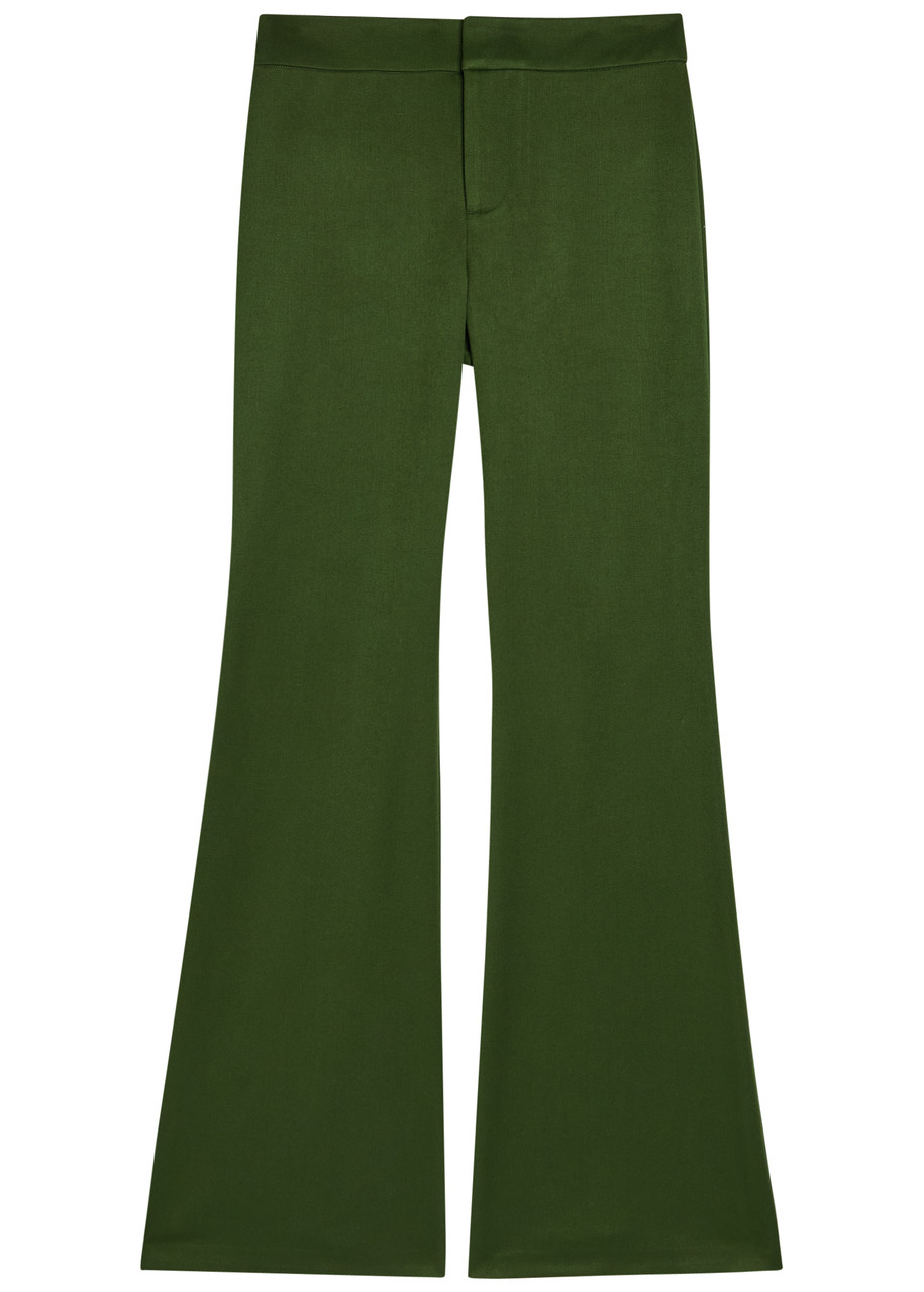 ALICE + OLIVIA Andrew flared-leg woven trousers | Harvey Nichols